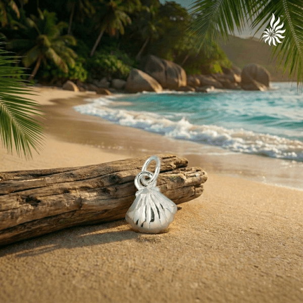 Silver Scallop Charm